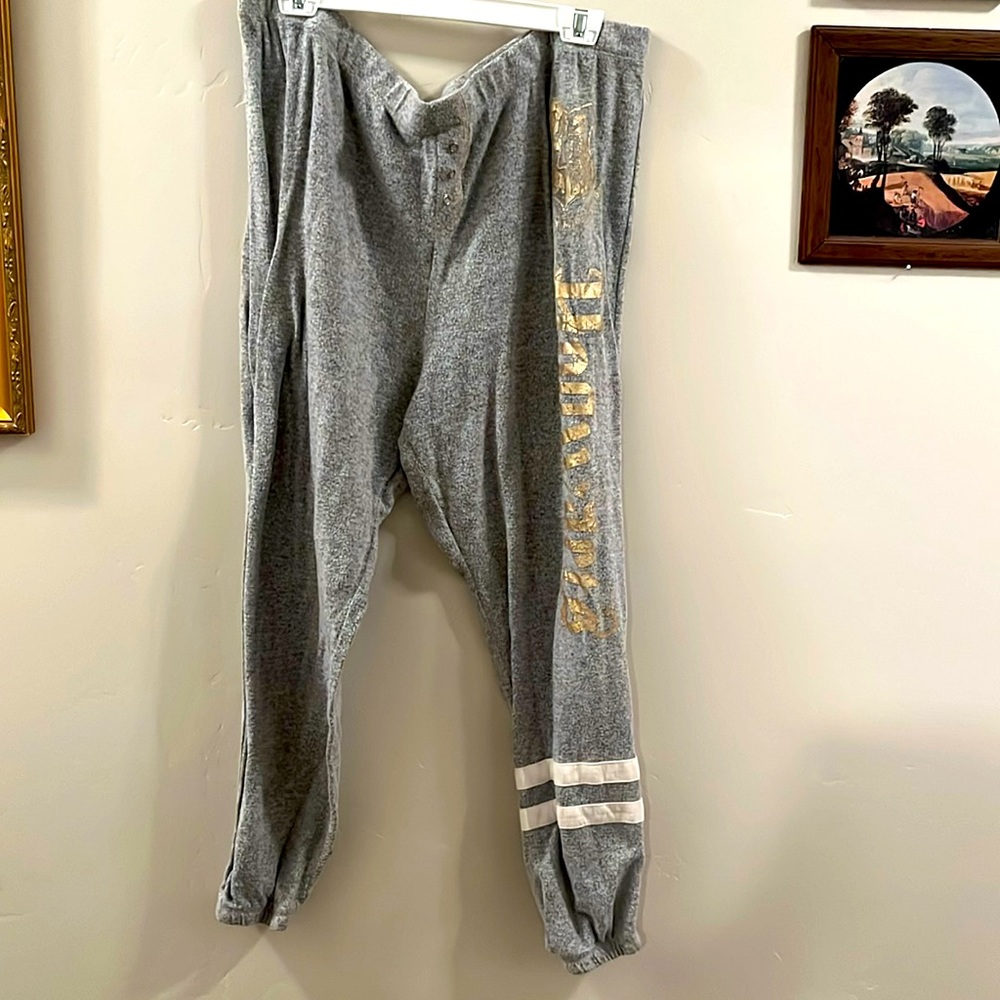 Women’s Sweatpants, Gray, Gold, White, Hogwarts, Size XXL (18W-20W)